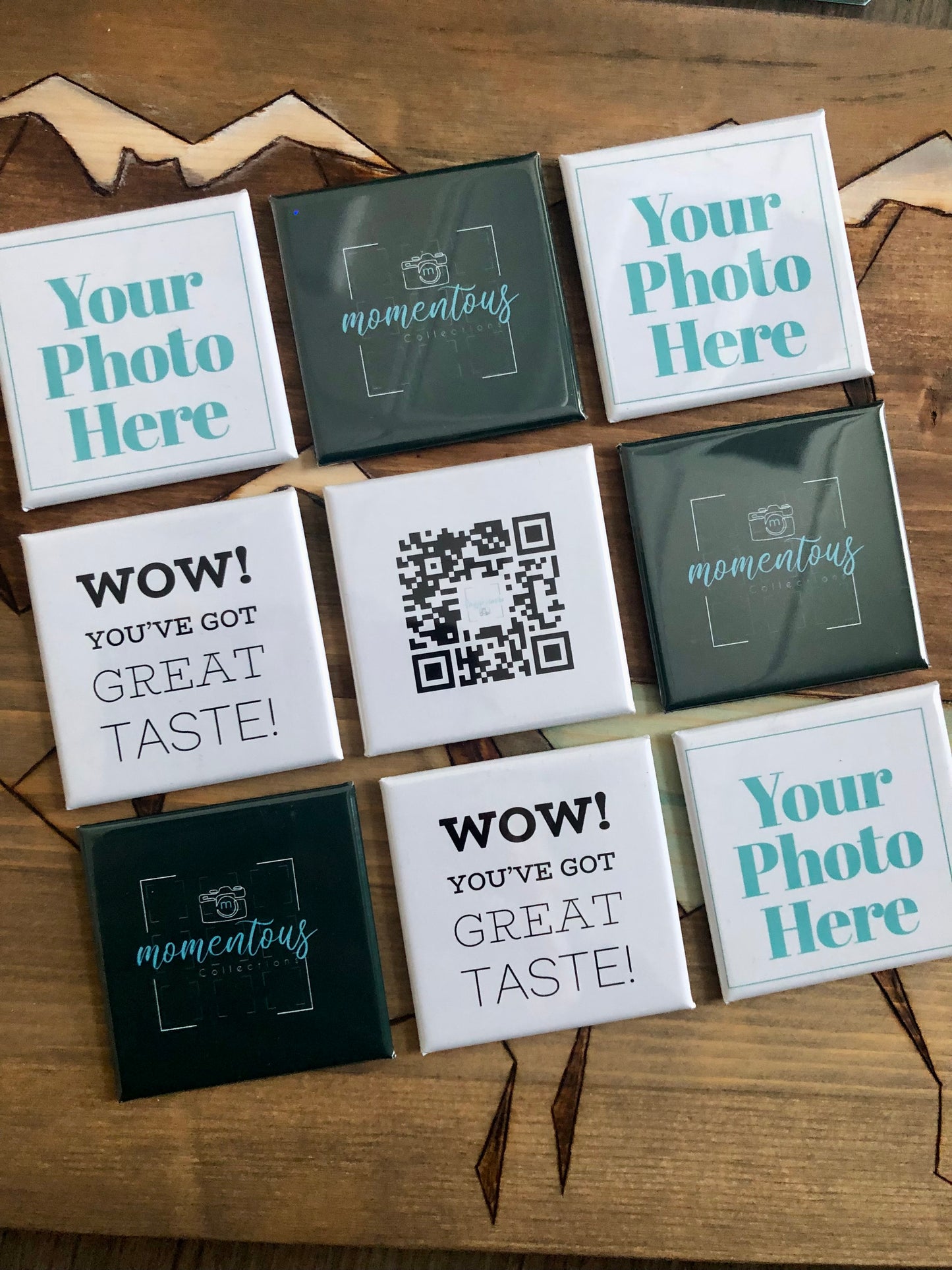 Custom Photo Magnets- Set of Nine, 2”x2”
