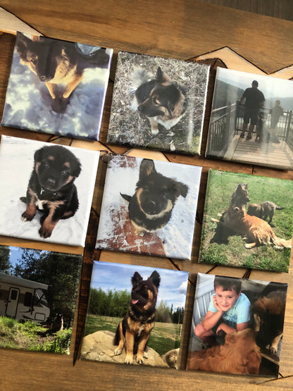 Custom Photo Magnets- Set of Nine, 2”x2”